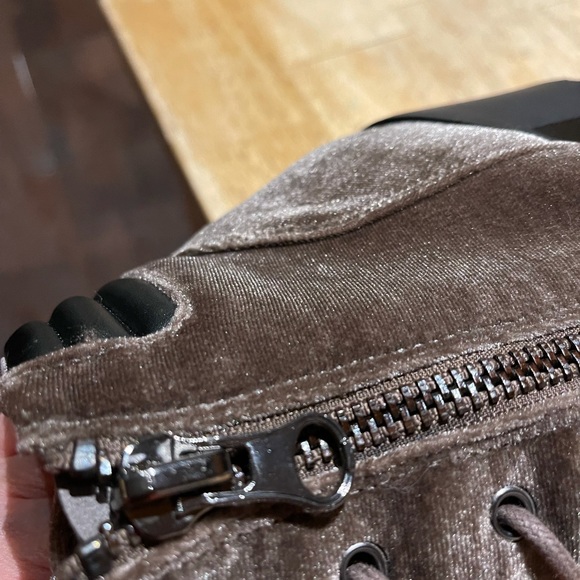 Madden Girl Velvet Combat Boots - Picture 7 of 8